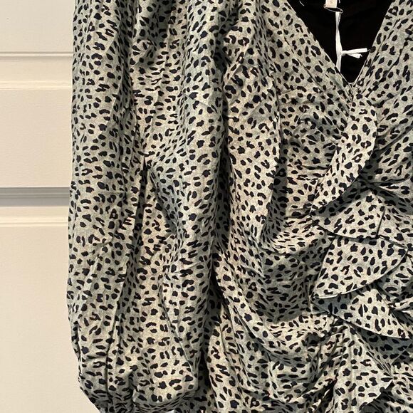 Caballero Elena Dress Animal Dot Ruffled Dress Size Small - Picture 11 of 14